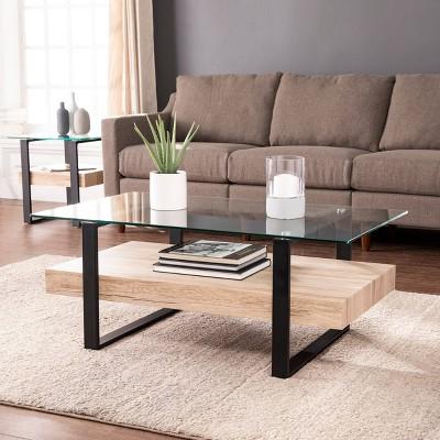 Craygrove Farmhouse Cocktail Table Natural/Black - Aiden Lane