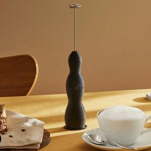 Alessi Pulcina MDL11 B - Design Milk Frother Beater, in Thermoplastic Resin, Steel Whisk and Rechargeable Battery, Black