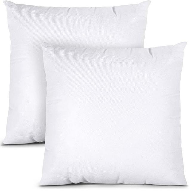 Utopia Bedding Throw Pillows Insert (Pack of 2, White), 20 x 20 Inches Couch Sofa Cushion, Decorative Pillow and Sham Stuffer for Bed