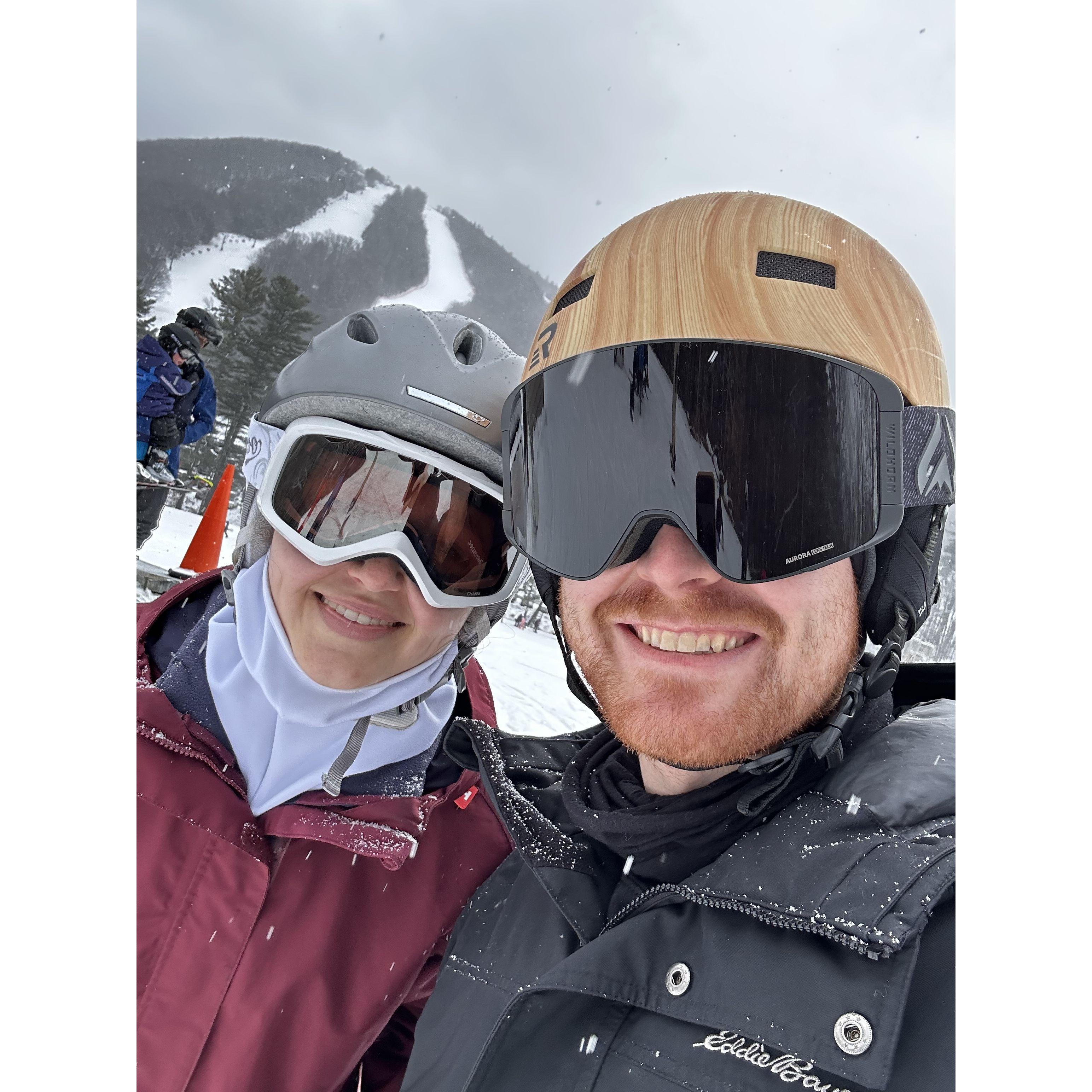 Olivia's first time skiing!