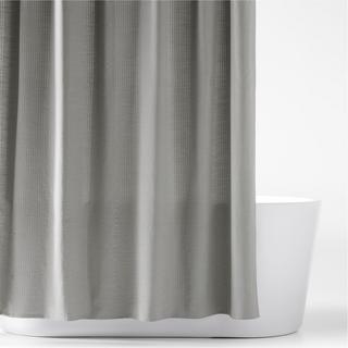 Organic Cotton Seersucker Shower Curtain