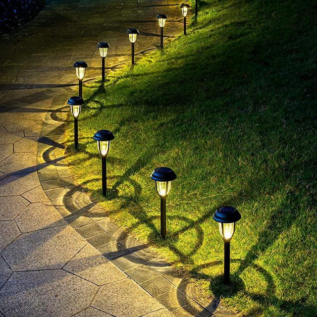 Solpex Solar Pathway Lights 8 Pack, Solar Path Lights Waterproof, Solar Garden Lights Outdoor for Garden, Yard, Pathway, Landscape, Walkway and Driveway (Warm White)