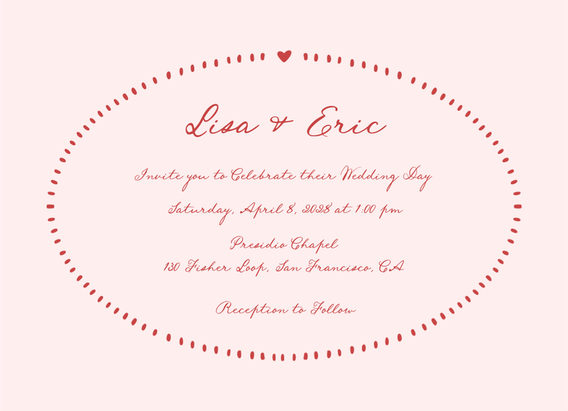Jemima Landscape | Red Velvet | Zola Wedding Invitations