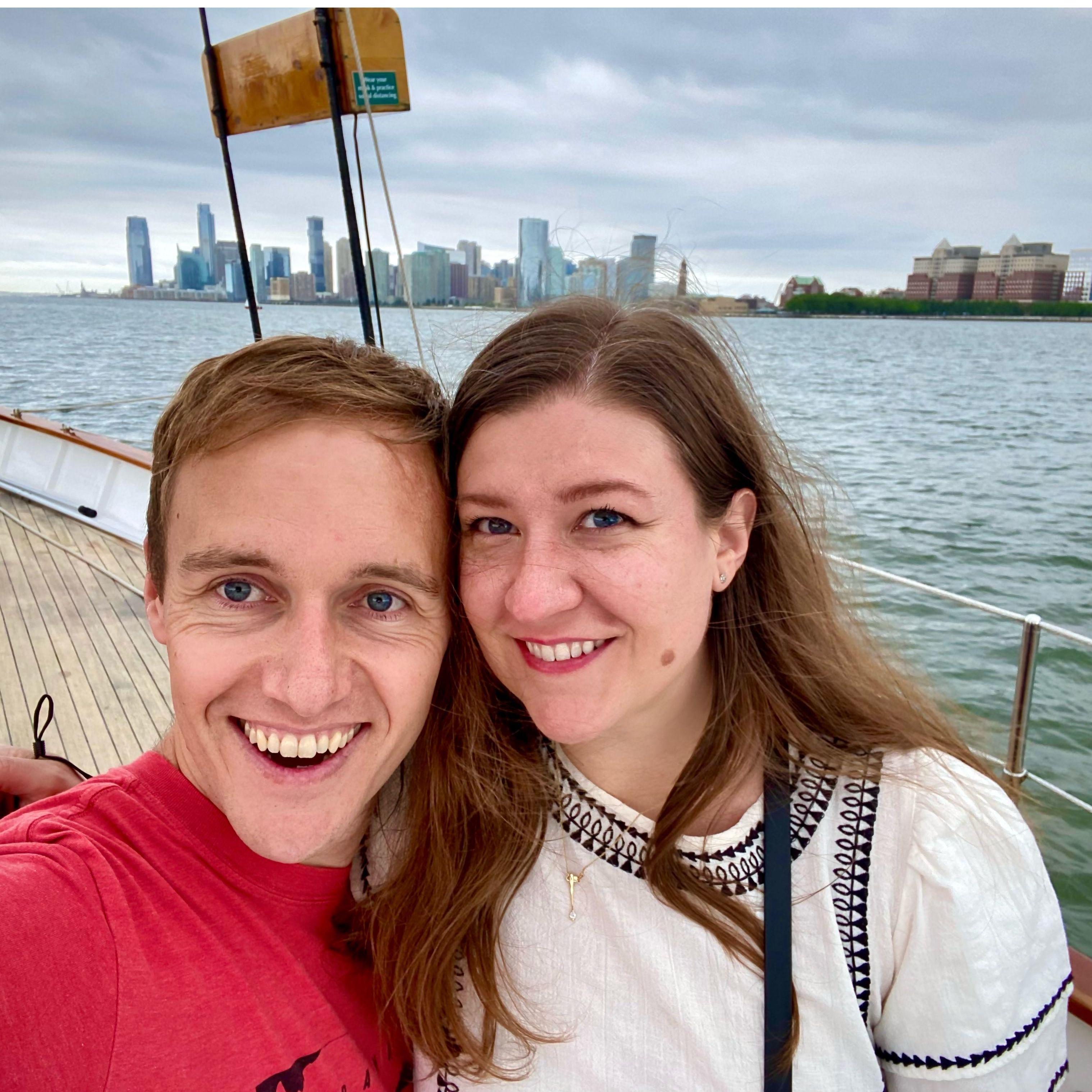 Valentines boat ride to the Statue of Liberty