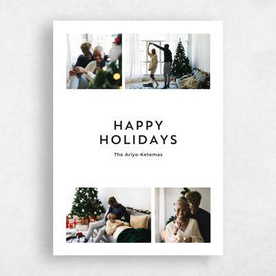 White Standard Holiday Card - Rosemary