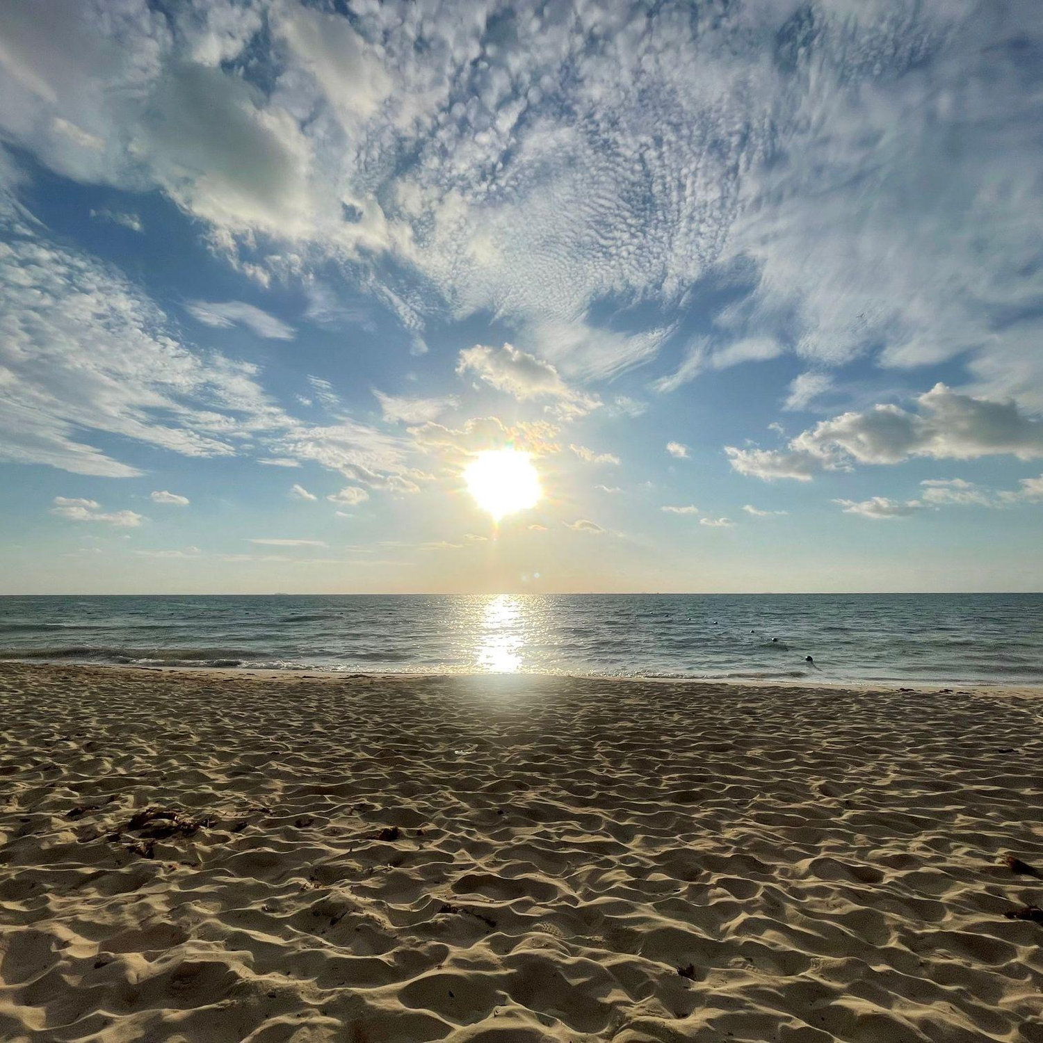 Ringing in the new year, our wedding year, with the first sunrise of 2026 - Cancun