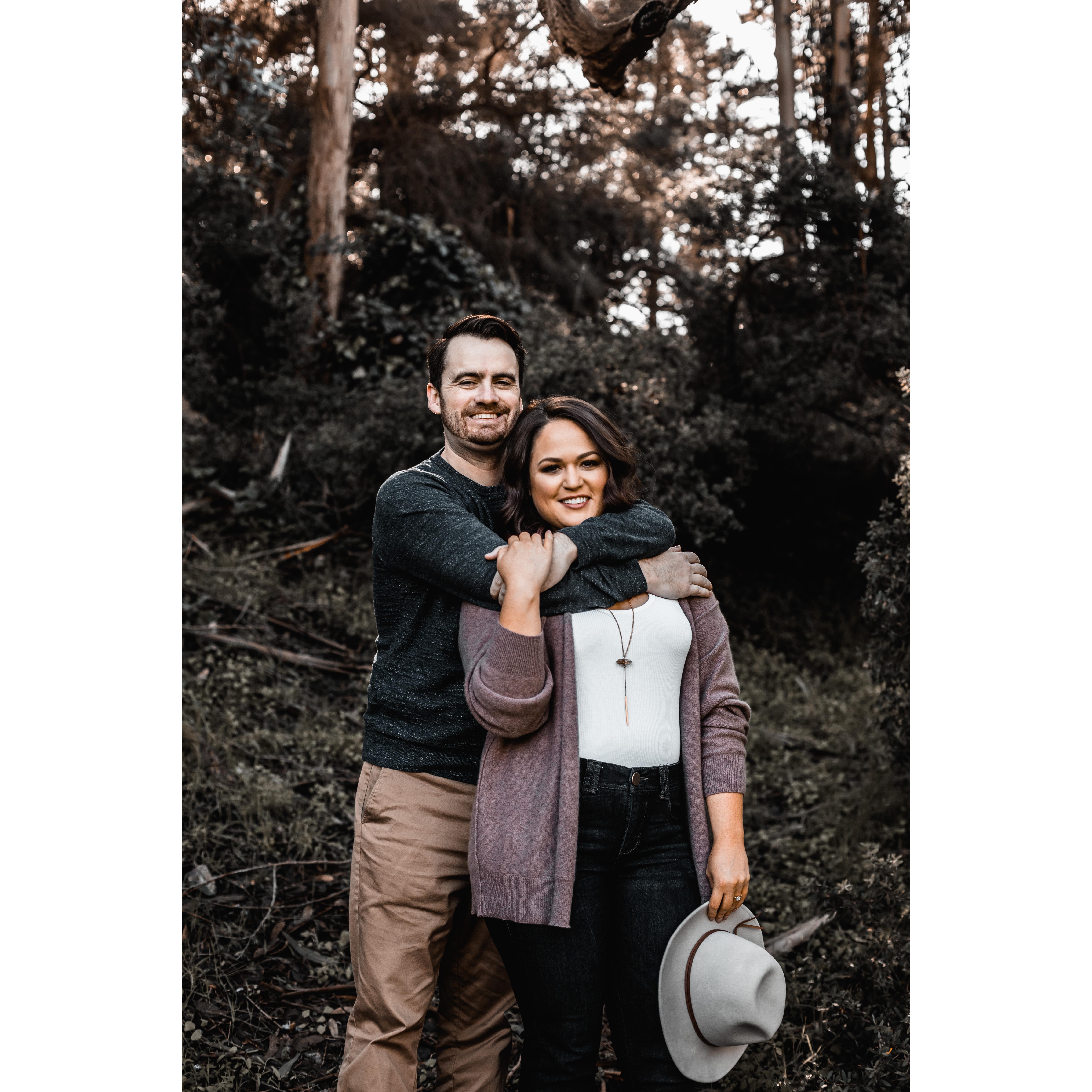 Engagement photos at Lindley Meadow in Golden Gate Park.