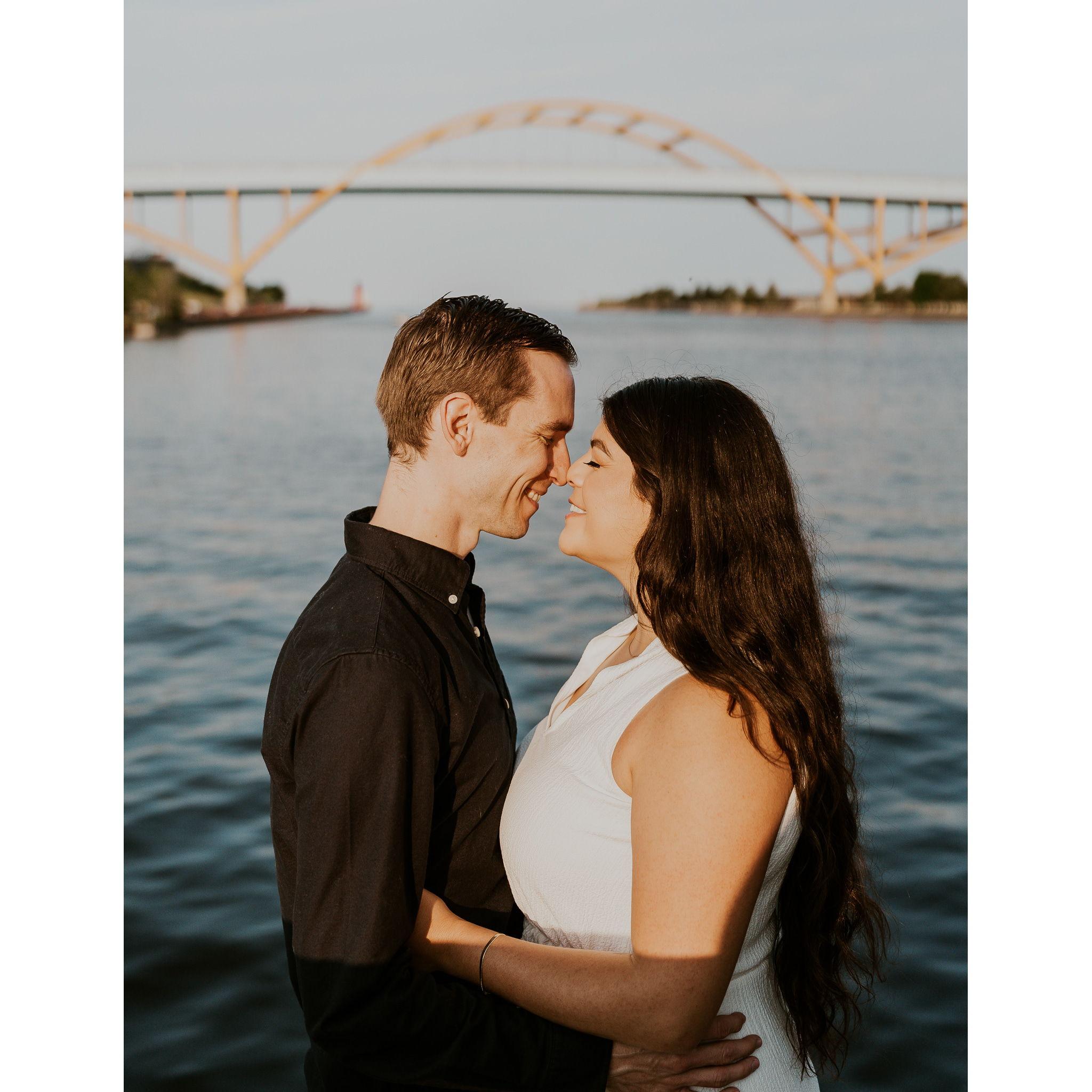 We were so fortunate to have won a free engagement shoot via an instagram giveaway from the talented Emerie Leigh. We were able to get some lovely photos in some of our favorite spots in Milwaukee. Sissy also had glam make-up done by the fantastic Mr. Lauryn Marie, and a beautiful bouquet of florals from Rachel with Reflections of You Floral.
