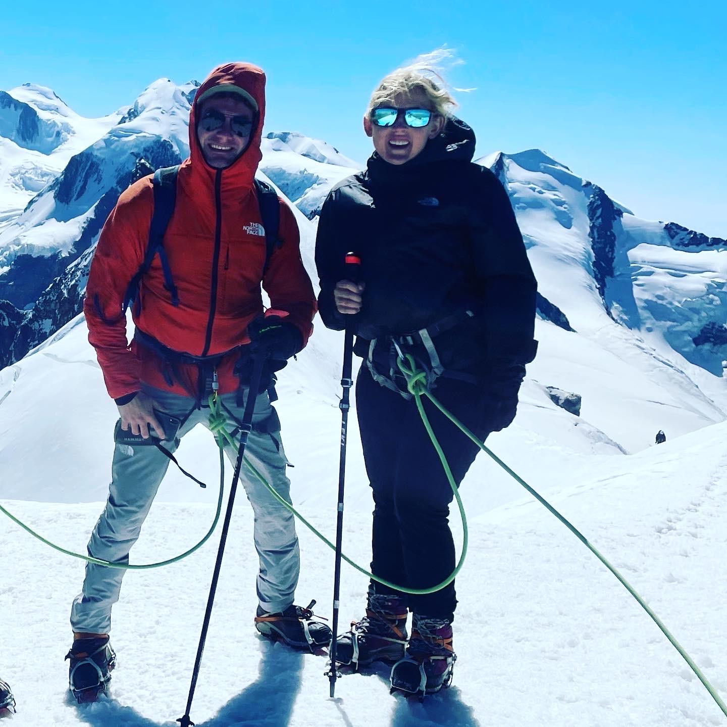 Our first mountain climb, the Breithorn in Zermatt, Switzerland.
