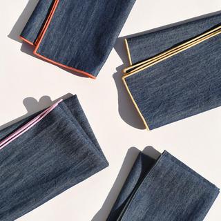 Rainbow Denim Linen Napkin, Set of 4