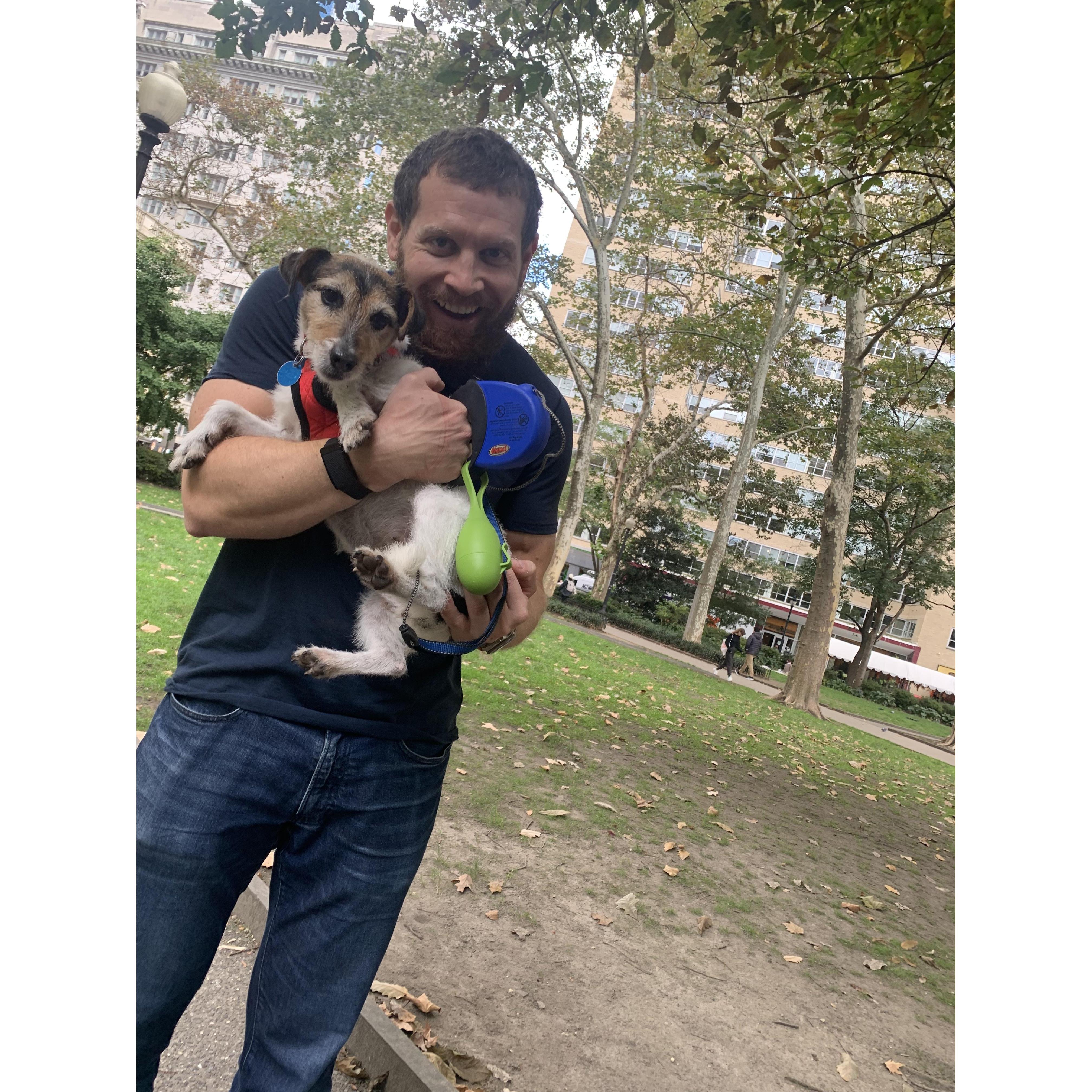 Billy, just now. “I’m not sure you should be in charge of the website - it will only be pictures of me and penny.” The day we moved to Philadelphia! October 2020.