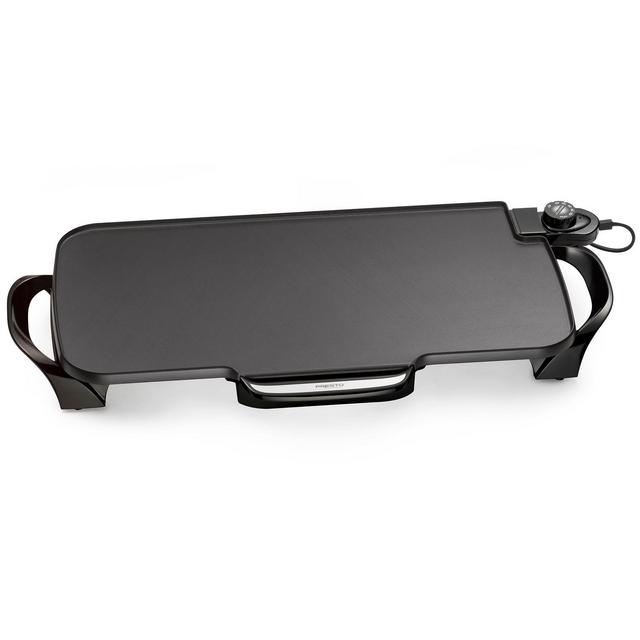 Presto 22-Inch Electric Griddle with Removable Handles, Nonstick Textured Ceramic Cooking Surface and Adjustable Temperature Control