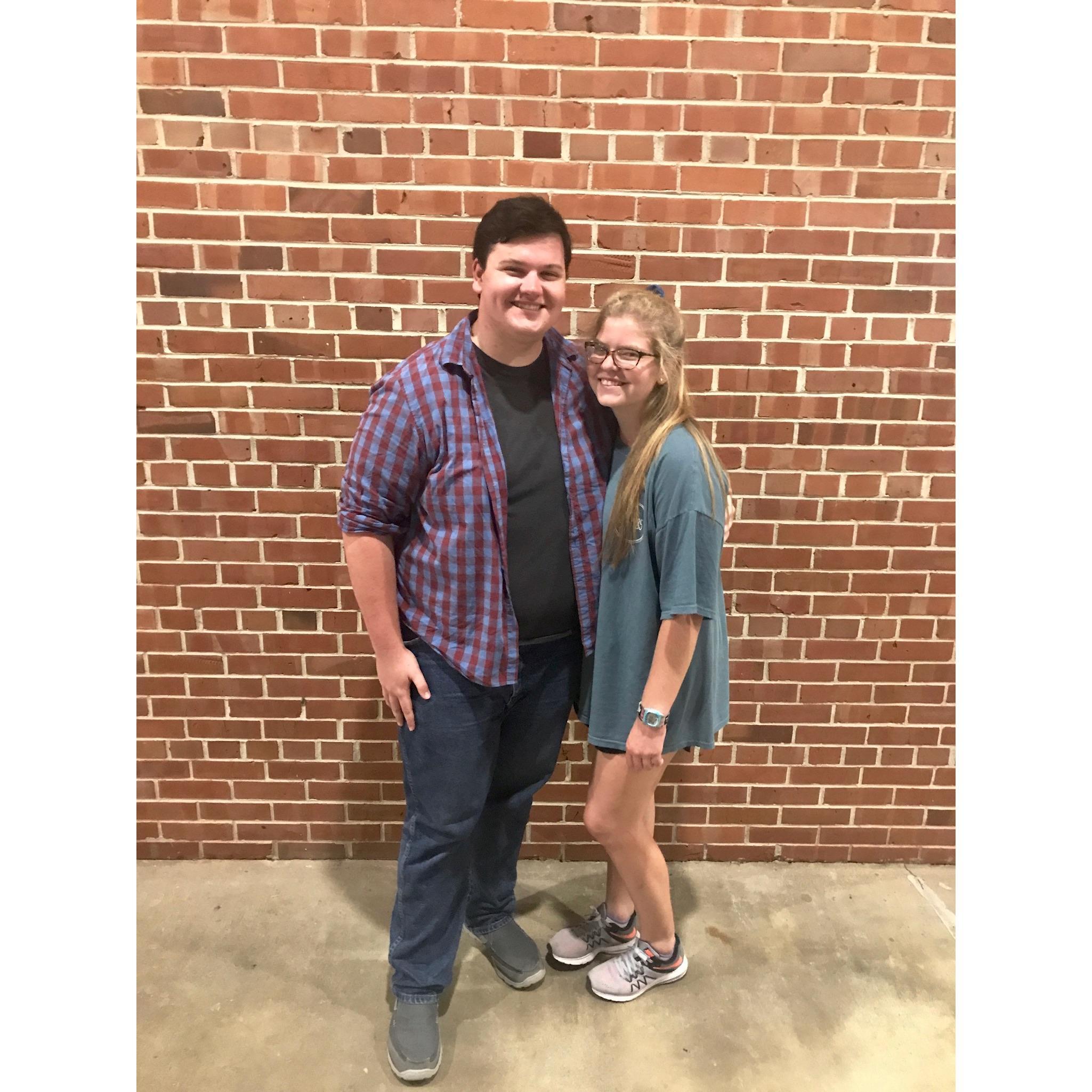 one of our first pictures together outside of cru