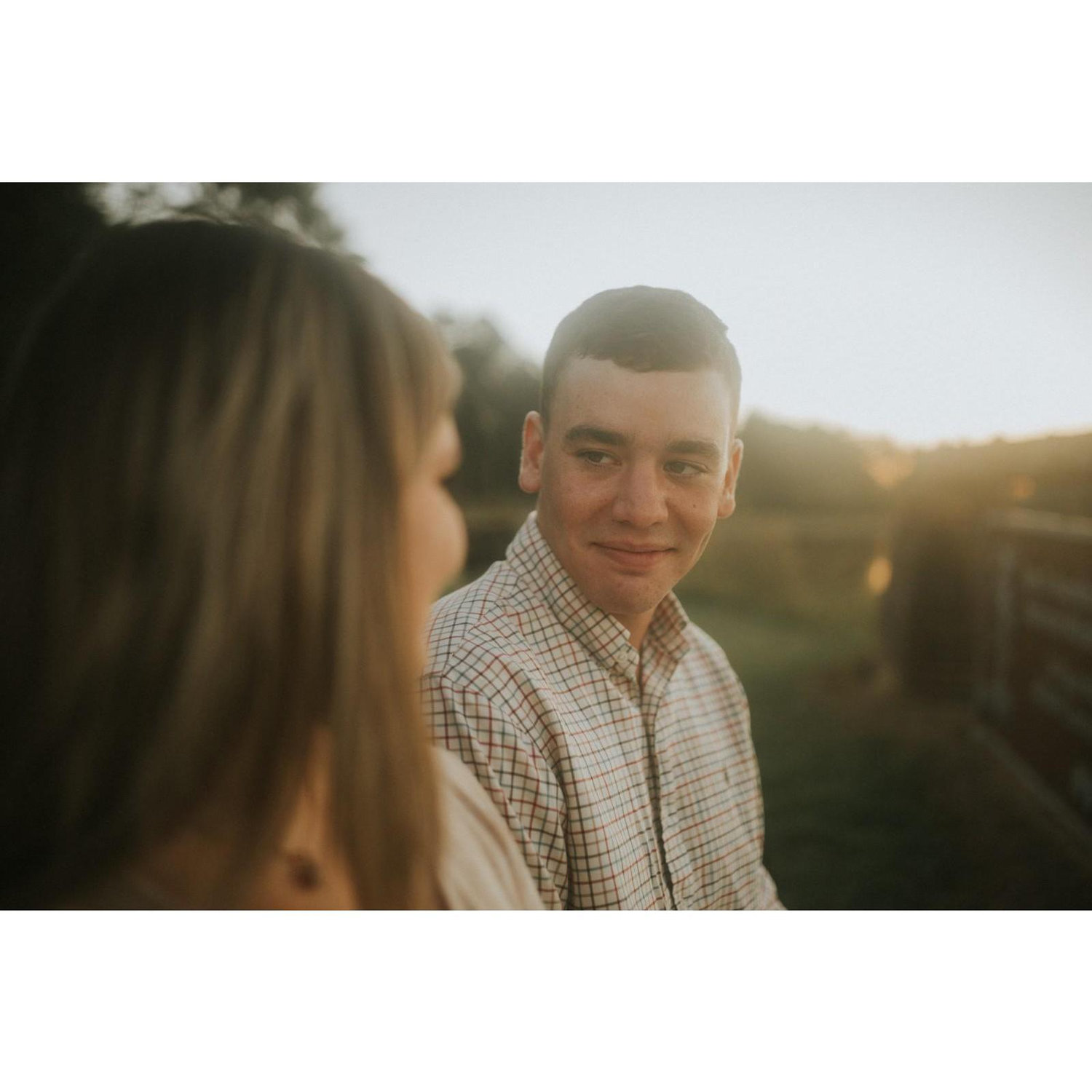 "Look at me and pretend you like me"