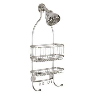 InterDesign York Lyra - Bathroom Shower Caddy Shelves - Satin - 10 x 4 x 22 inches