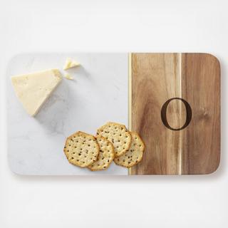 Personalized Marble Acacia Cheese Board