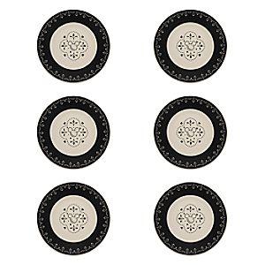 Mickey Mouse Icon Dessert Plate Set - Disney Dining Collection - Black / White