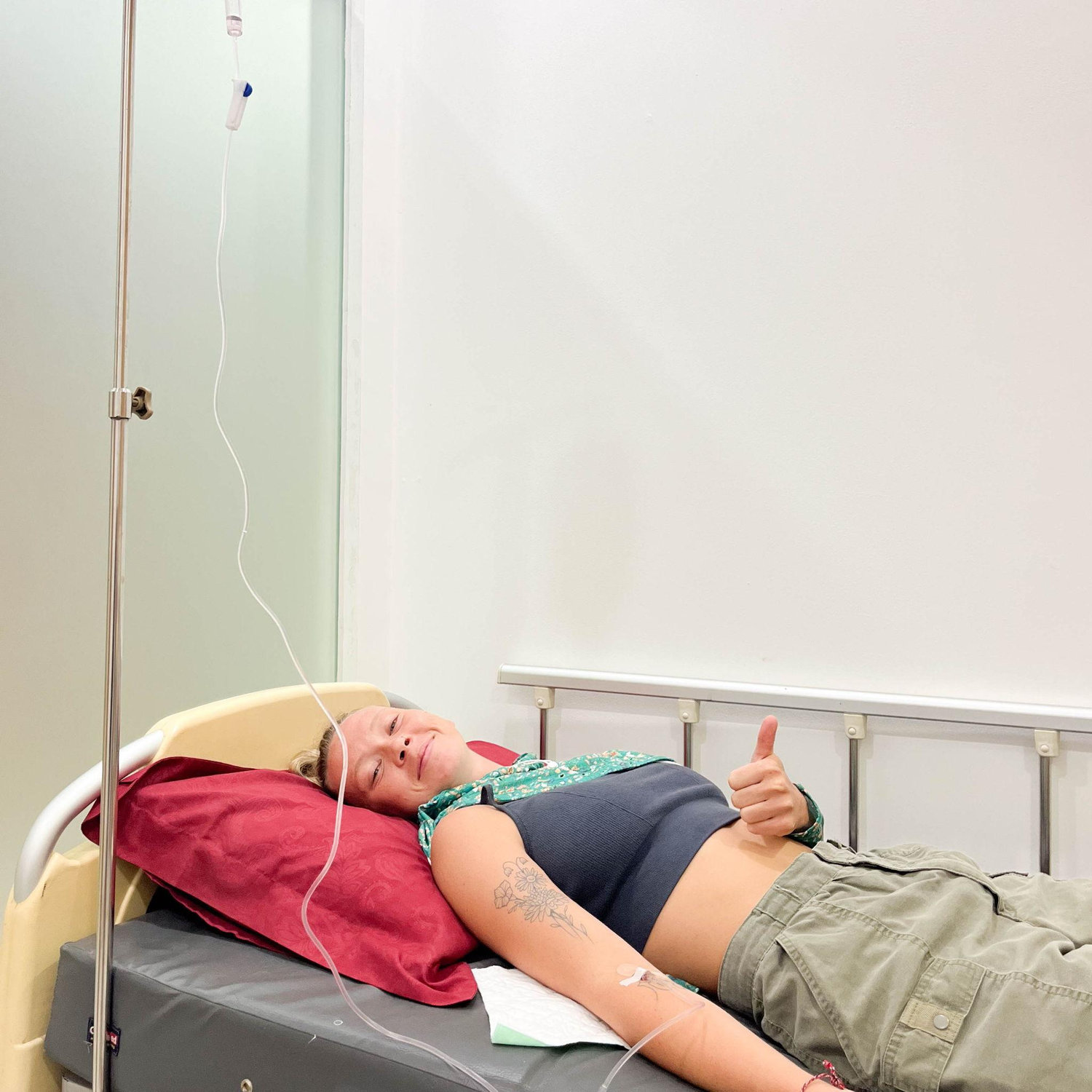 ......... OH NO! Chow chow had me like: 

Desperate to feel better before our flight the next day, Erin did what she had to...... hit up Doctor Brian at the Medical Clinic..........