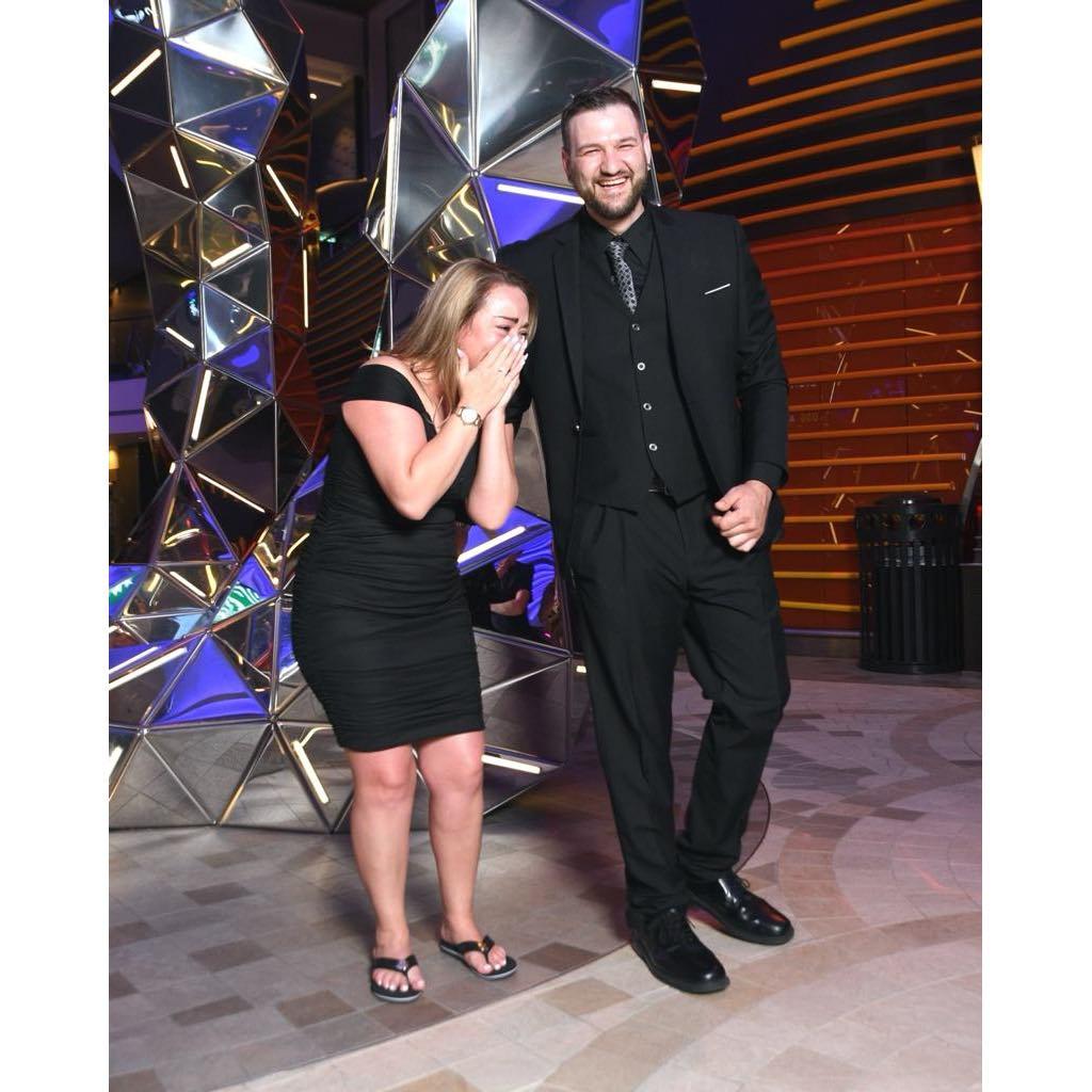 He was so happy that I said "yes"!