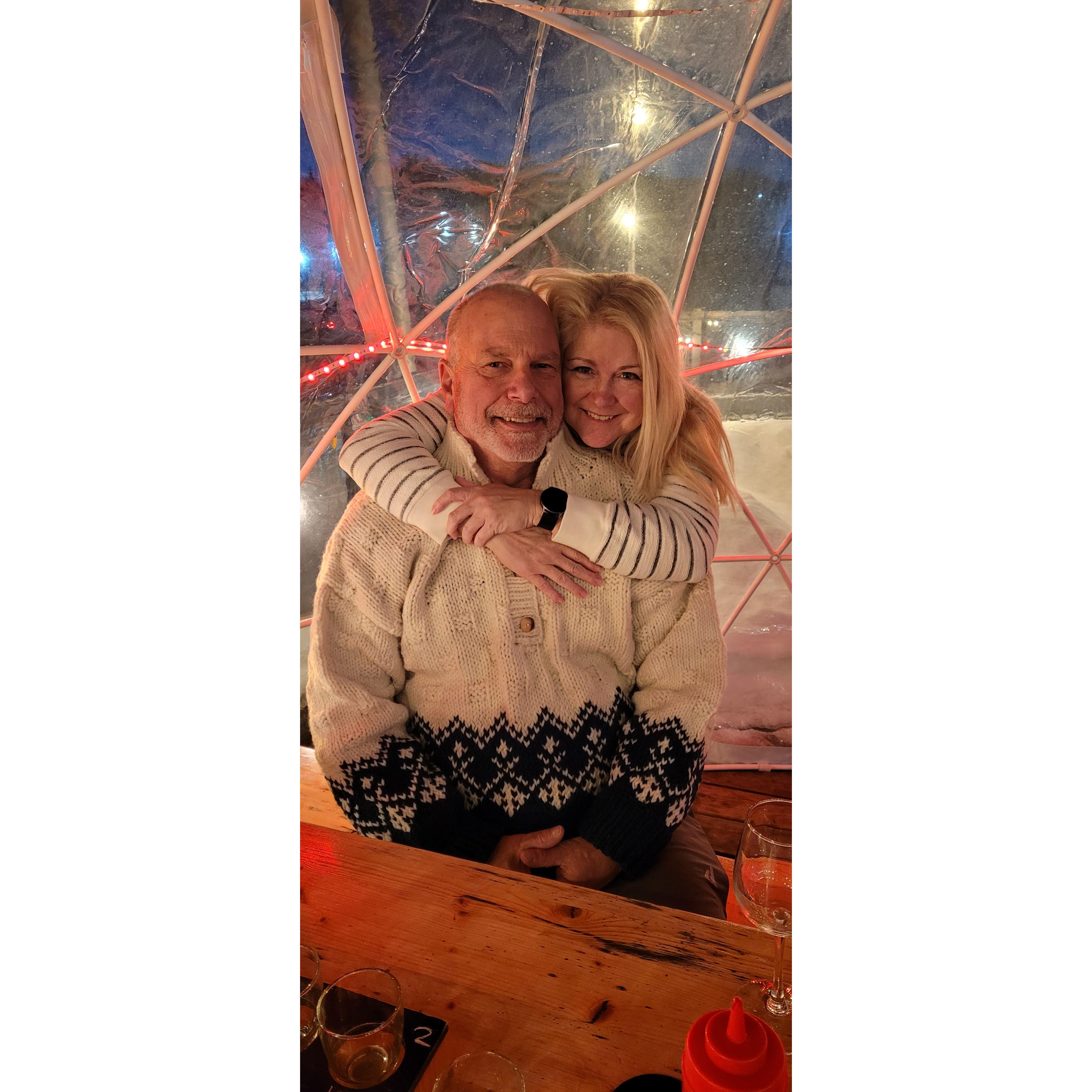 Sharon's Mom knit this sweater for her in the 90's.  It looks perfect on Mark!  He was worth the wait!
