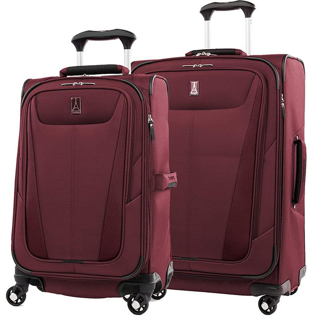 Travelpro Maxlite 5 Softside Expandable Spinner Wheel Luggage, Burgundy, 2-Piece Set (21/25)