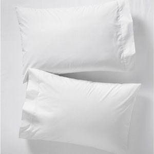 White, Standard, 280-Thread-Count Pima Cotton Percale Pillowcases, Set of Two