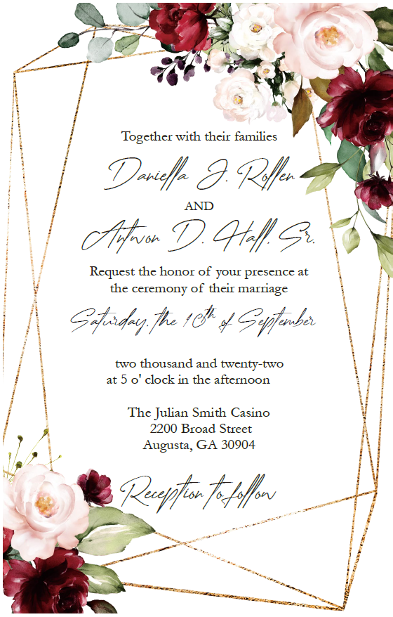 The Wedding Website of Daniella Rollen and Antwon Hall
