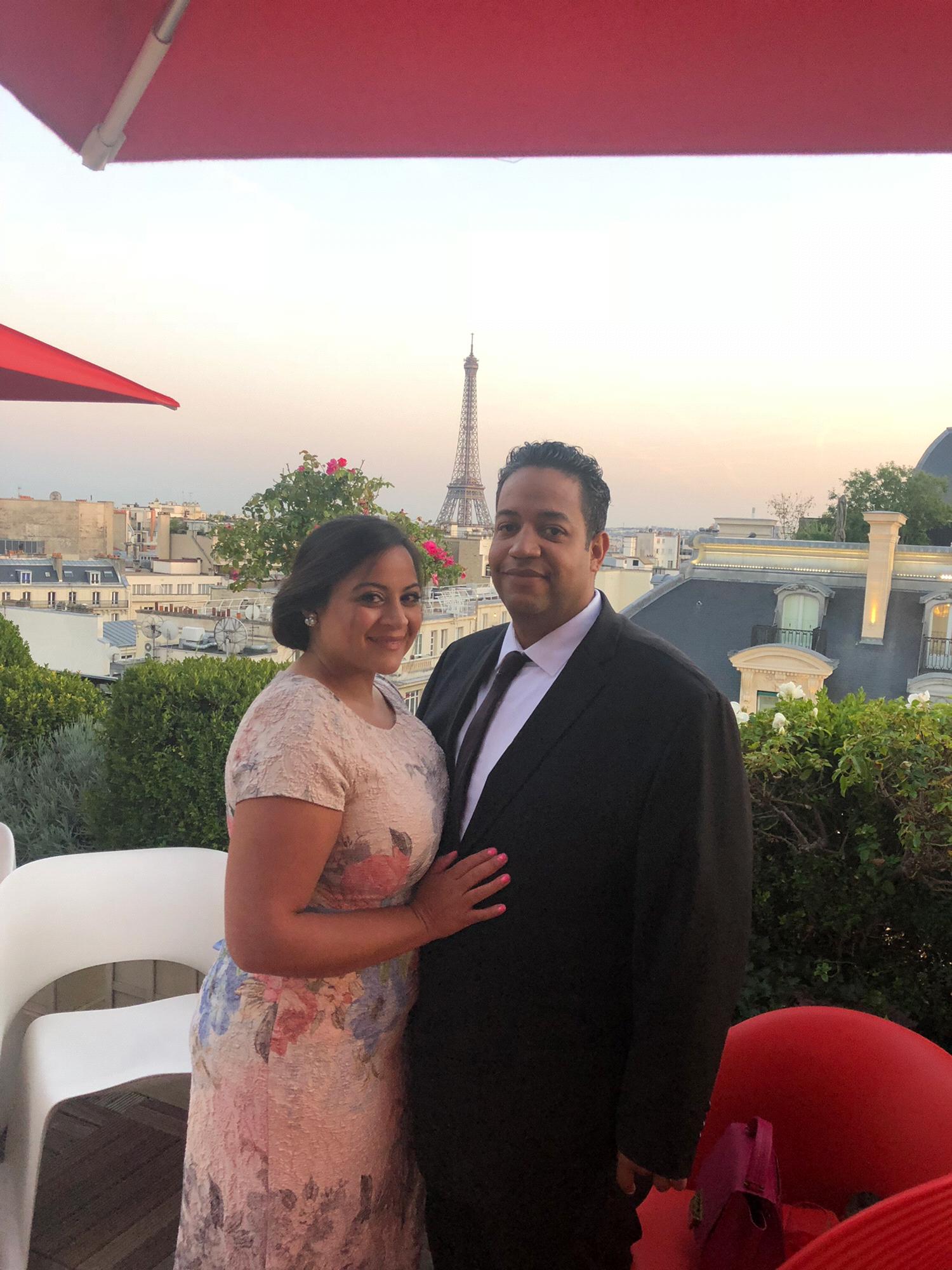All dressed up for a beautiful wedding in Paris
