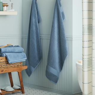 Everyday Dobby Border Bath Towel, Set of 4