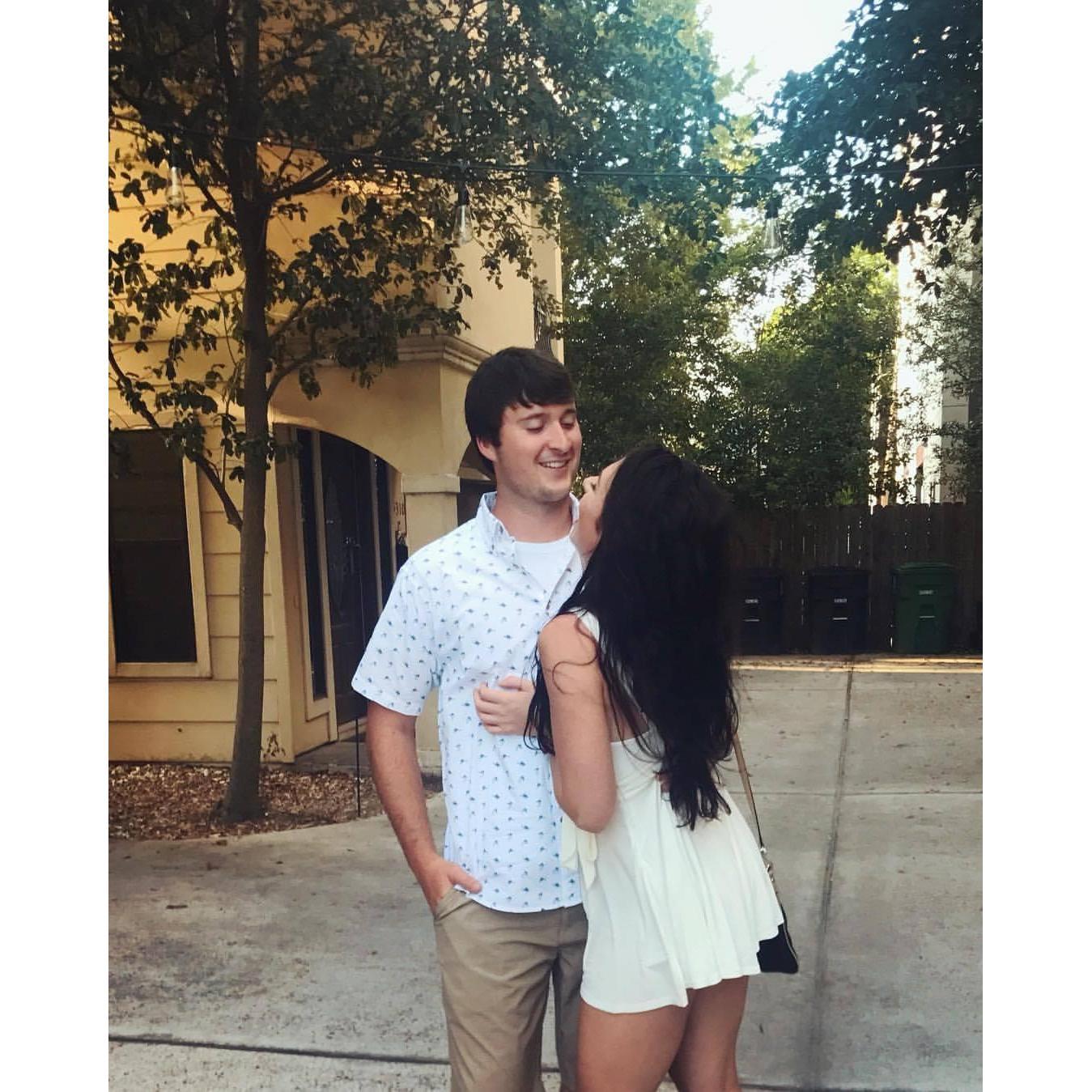 One of Josh's visits to Texas for white linen night! This moment captured by our friend Emily!