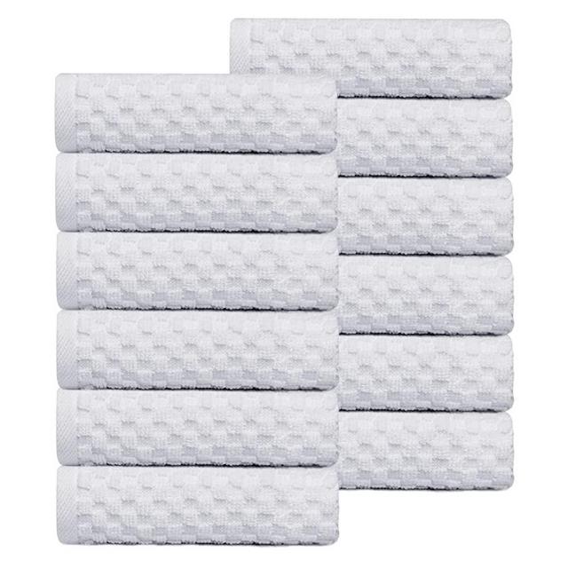 COTTON CRAFT Euro Spa Waffle Wash Cloth - Set of 12 Luxury Pure Ringspun  Cotton Waffle Weave Bathroom Face Towel - Everyday Plush Absorbent Hotel  Gym