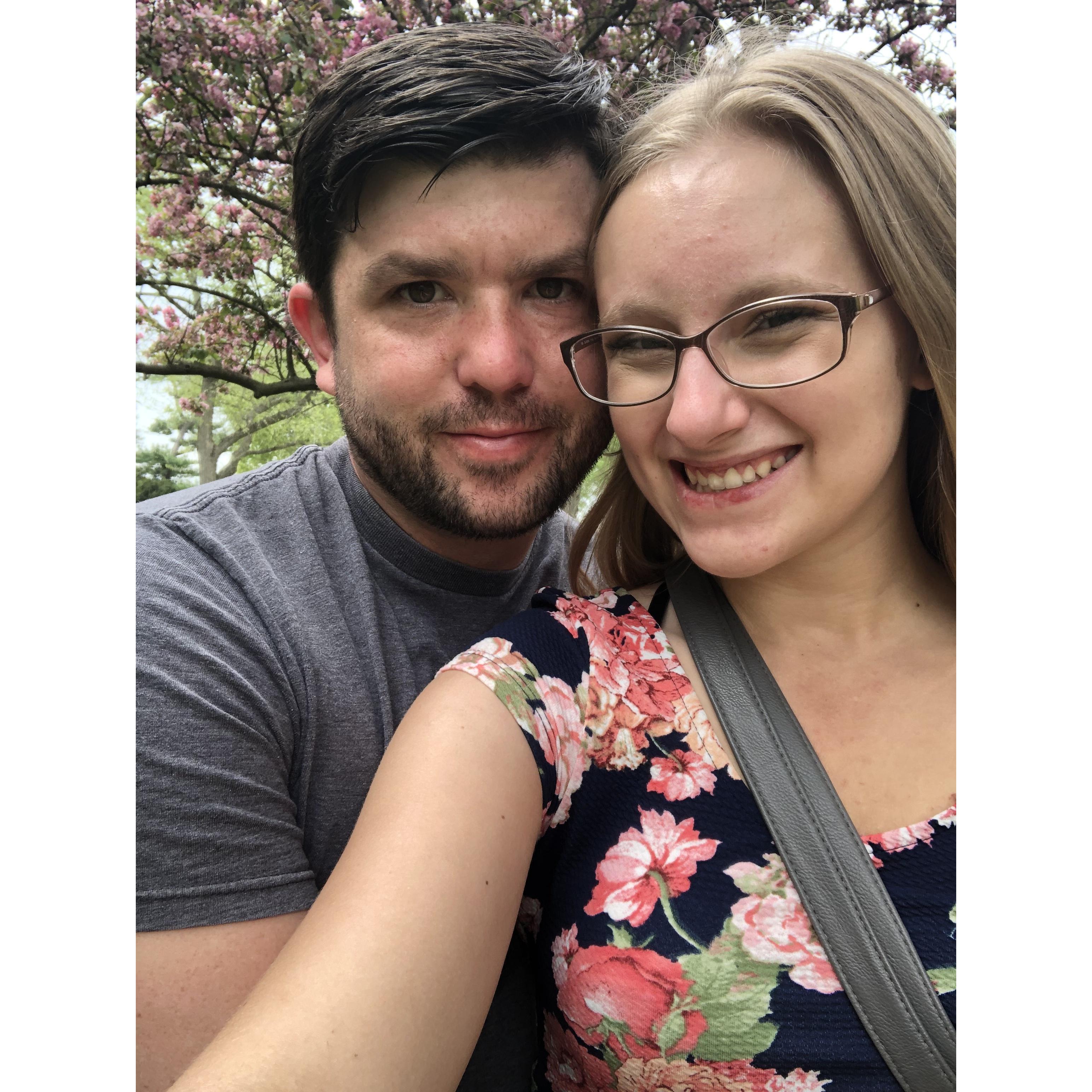 We took this picture right before Brandon proposed to me under the same tree!