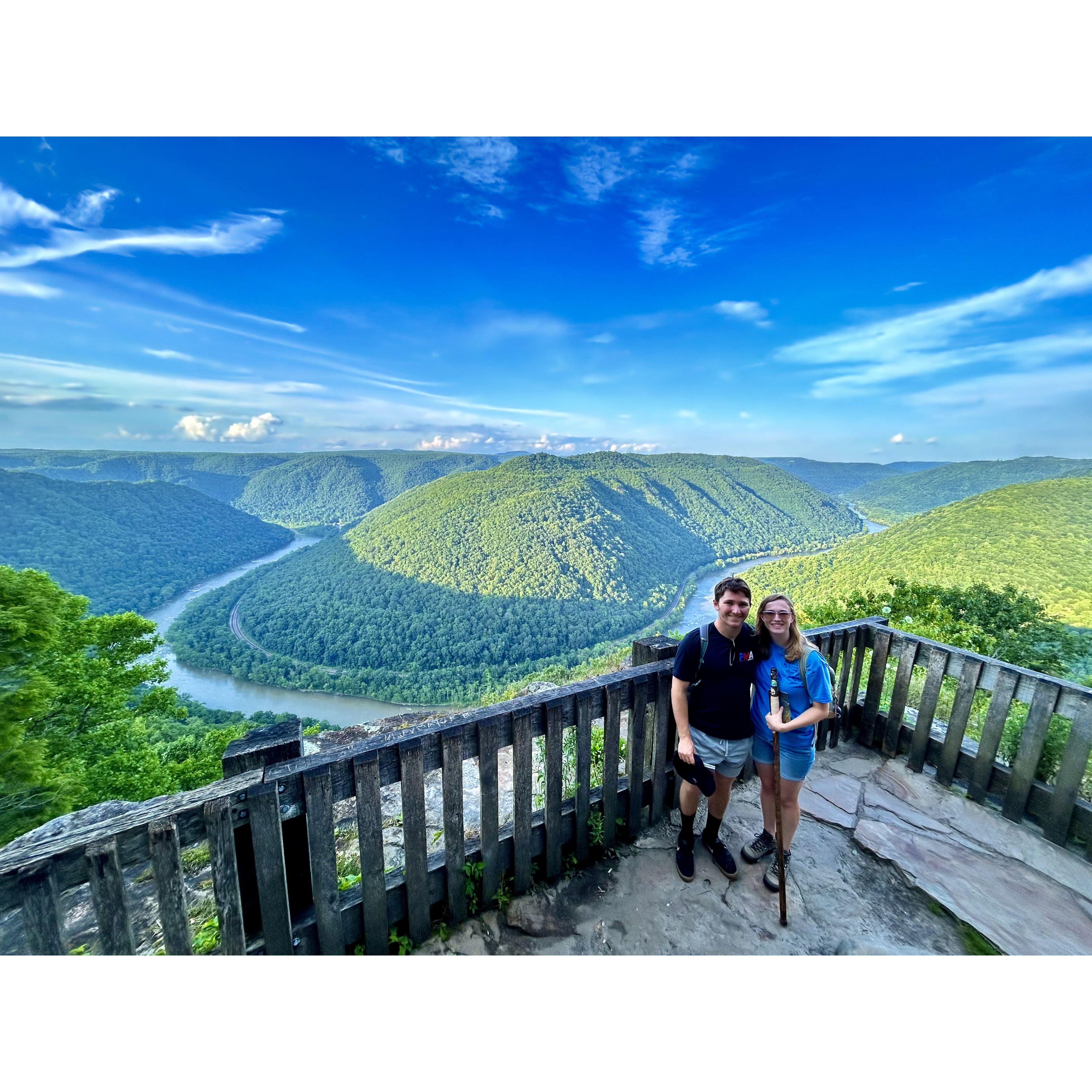 Our trip to celebrate our 1 year anniversary at New River Gorge National Park in WV