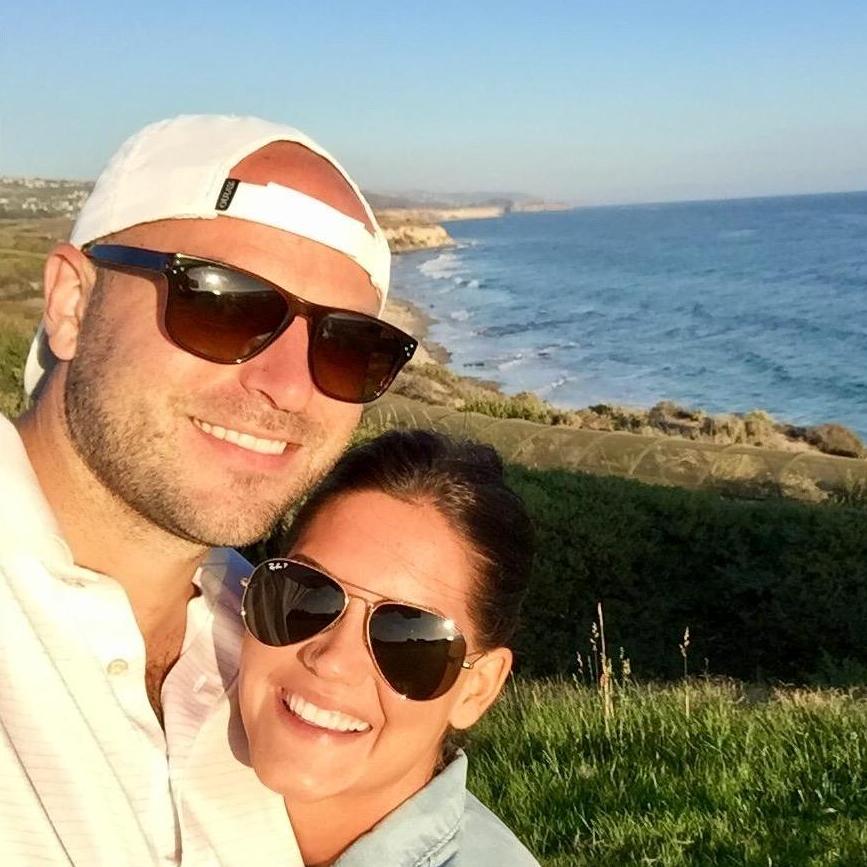 Golfing at Pelican Hill, on Drew's favorite hole overlooking the Pacific Ocean!