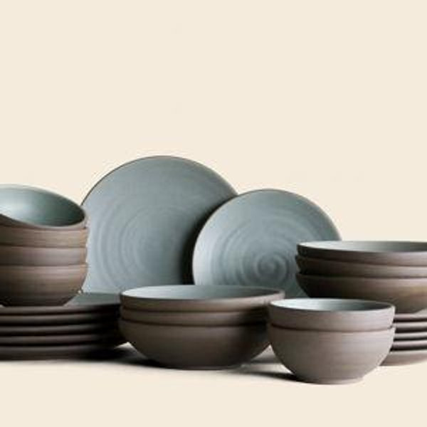 The Coupe Place Setting Bundle - Dark Brown/Moss