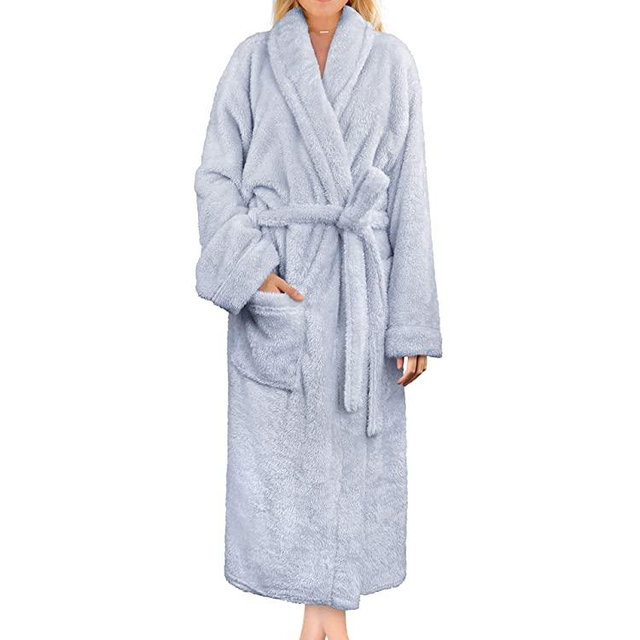 PAVILIA Premium Womens Plush Soft Robe Fluffy, Warm, Fleece Sherpa Shaggy Bathrobe
