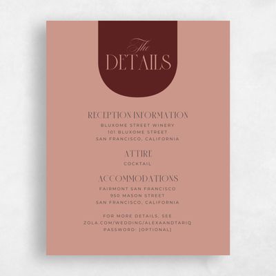 Dusty Terra Cotta, Brown Wedding Enclosure - Dempsey