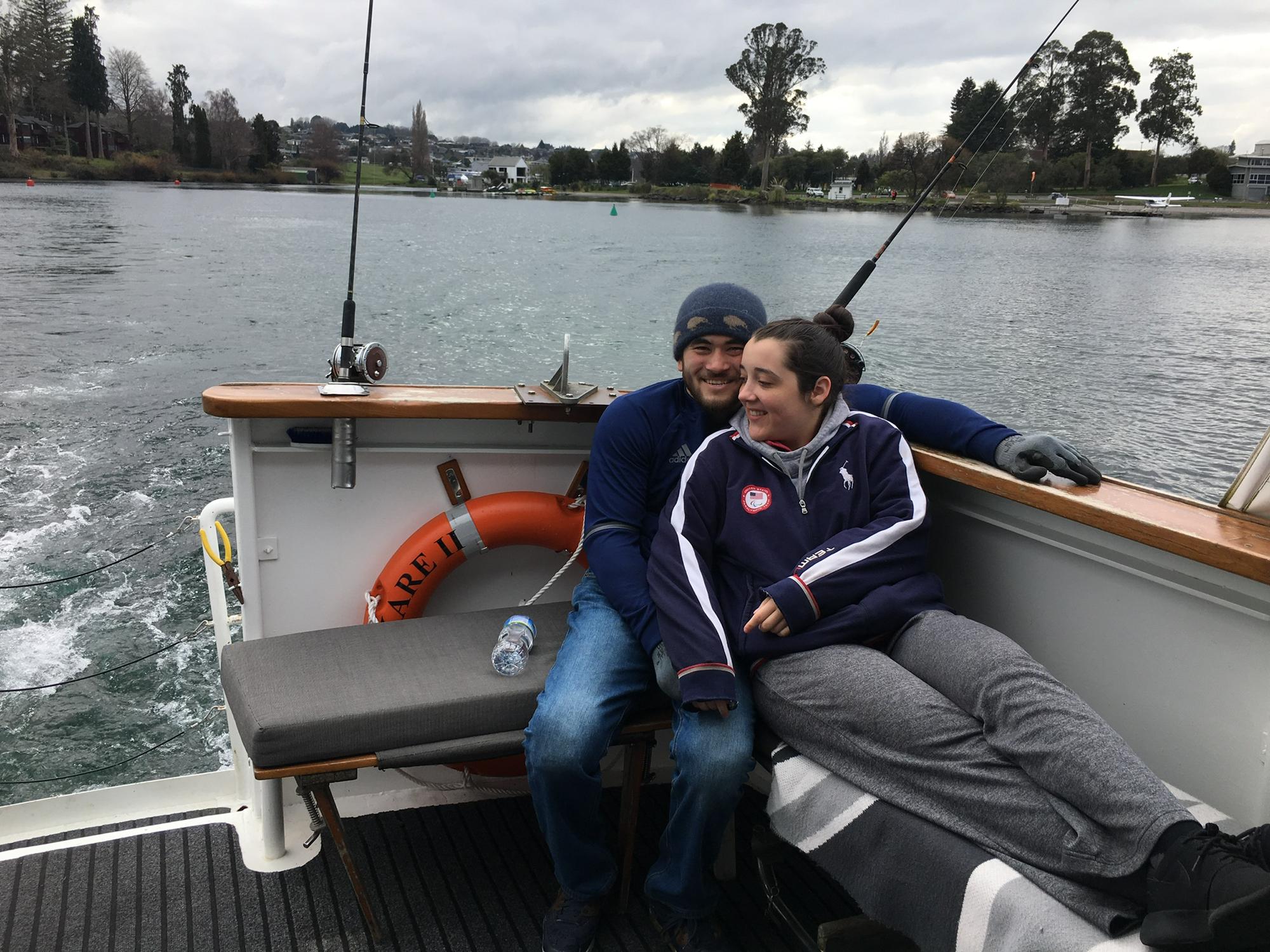 Chilling on one of New Zealand's lakes