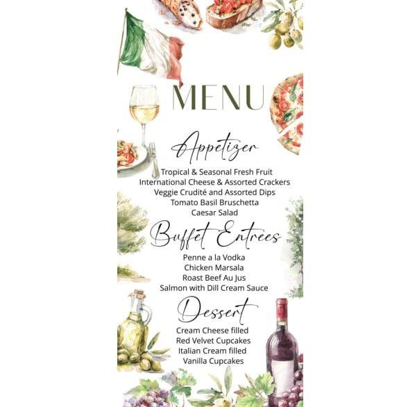 Wedding Menu!