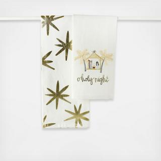 O Holy Night Nativity Hand Towel, Set of 2