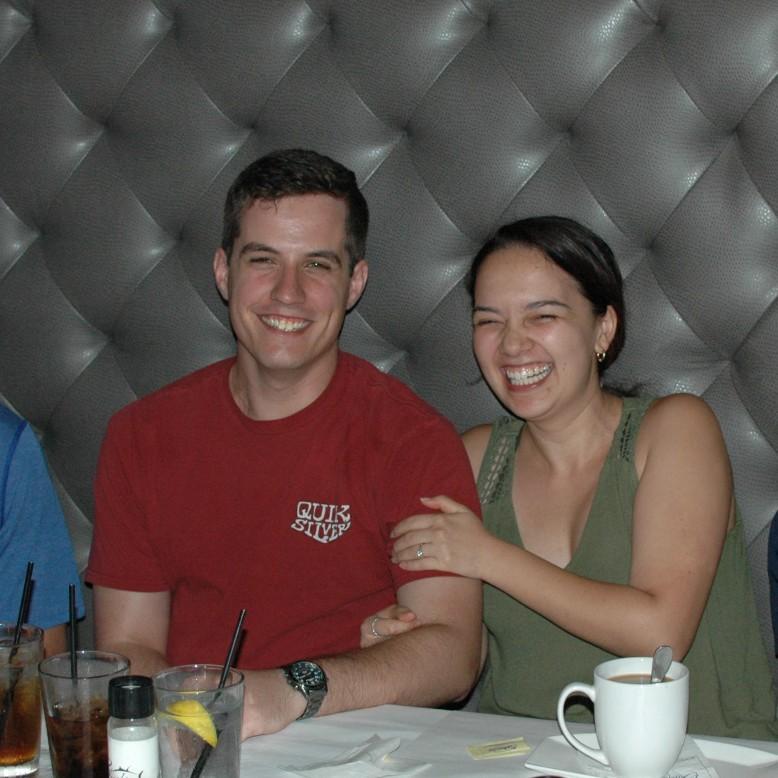 Our engagement dinner where I was constantly told to show off my ring at every opportunity.