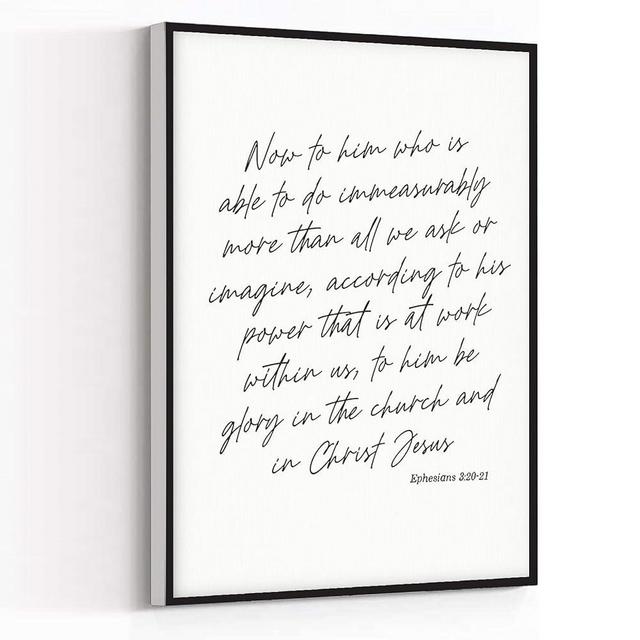 Canvas Wall Art Immeasurably More Than We Can Ask,Christian Wall Art,Ephesians 3:20-21 Painting Print Wall Art Modern Home Art Decoration Stretched And Framed Ready To Hang 16"X20"