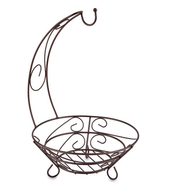 Home Basics® Scroll Fruit Basket with Banana Tree in Bronze