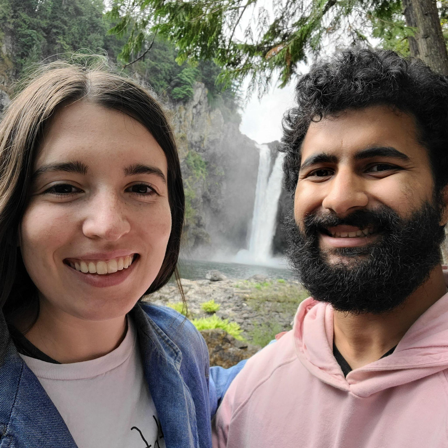 At the Twin Peaks waterfall in Washington state