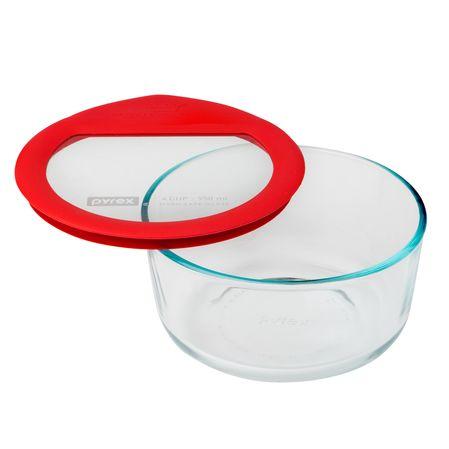 ^ Piece Pyrex® Set - Ultimate 4 Cup Round Storage Dish, Red