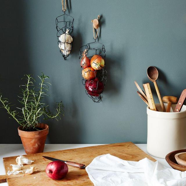Wall-Mounted Onion & Garlic Baskets