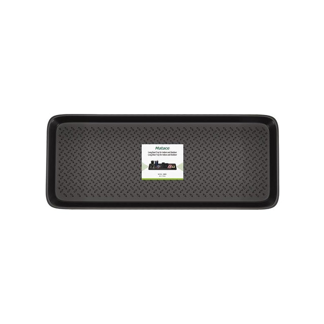 Matace 1 Pack Rubber Large Boot Tray for Entryway,Long Shoe Tray,Slim Boot Mat for Indoor and Outdoor Use, 16x40 in
