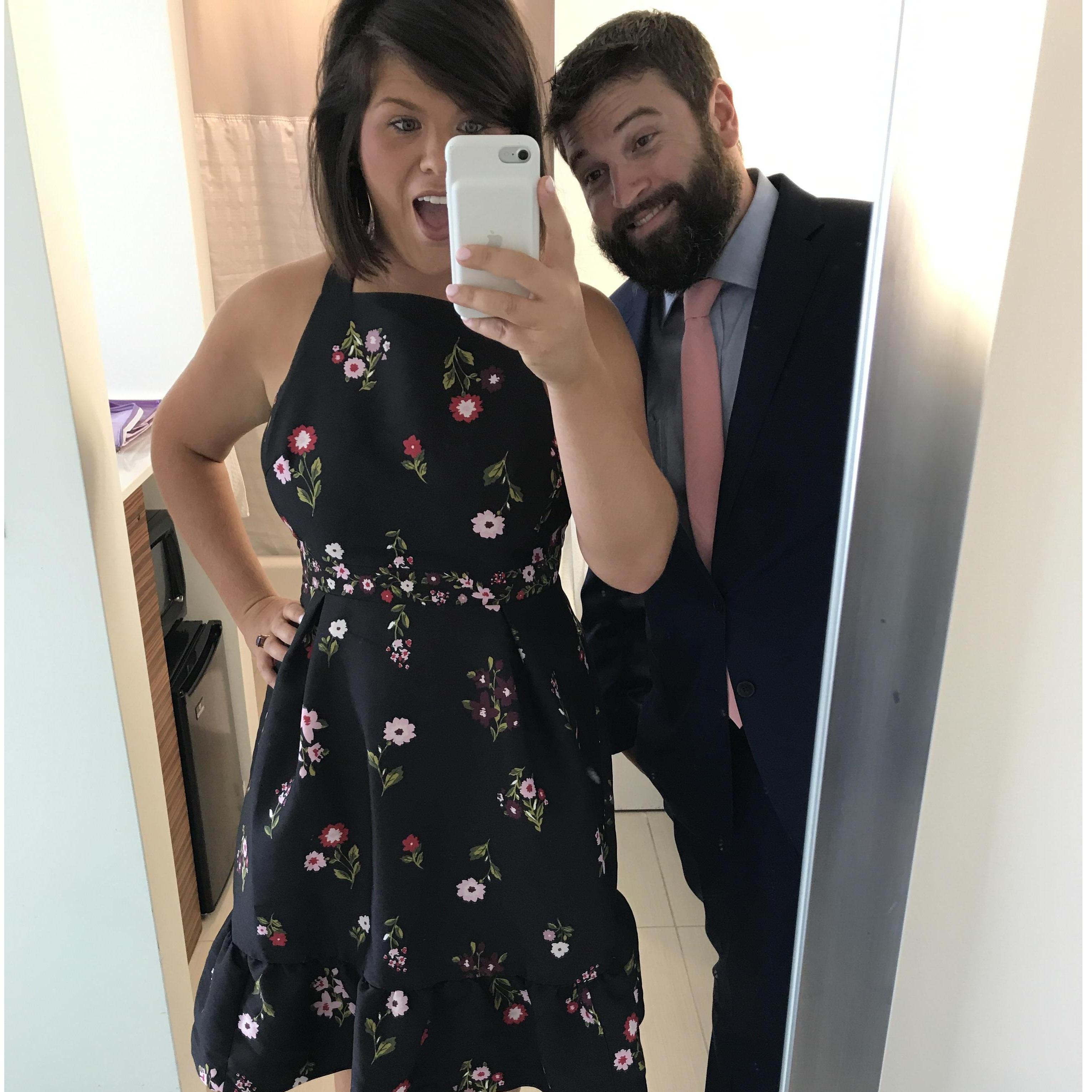 Dressed up on our vacation in Hawaii - the week Chase proposed!