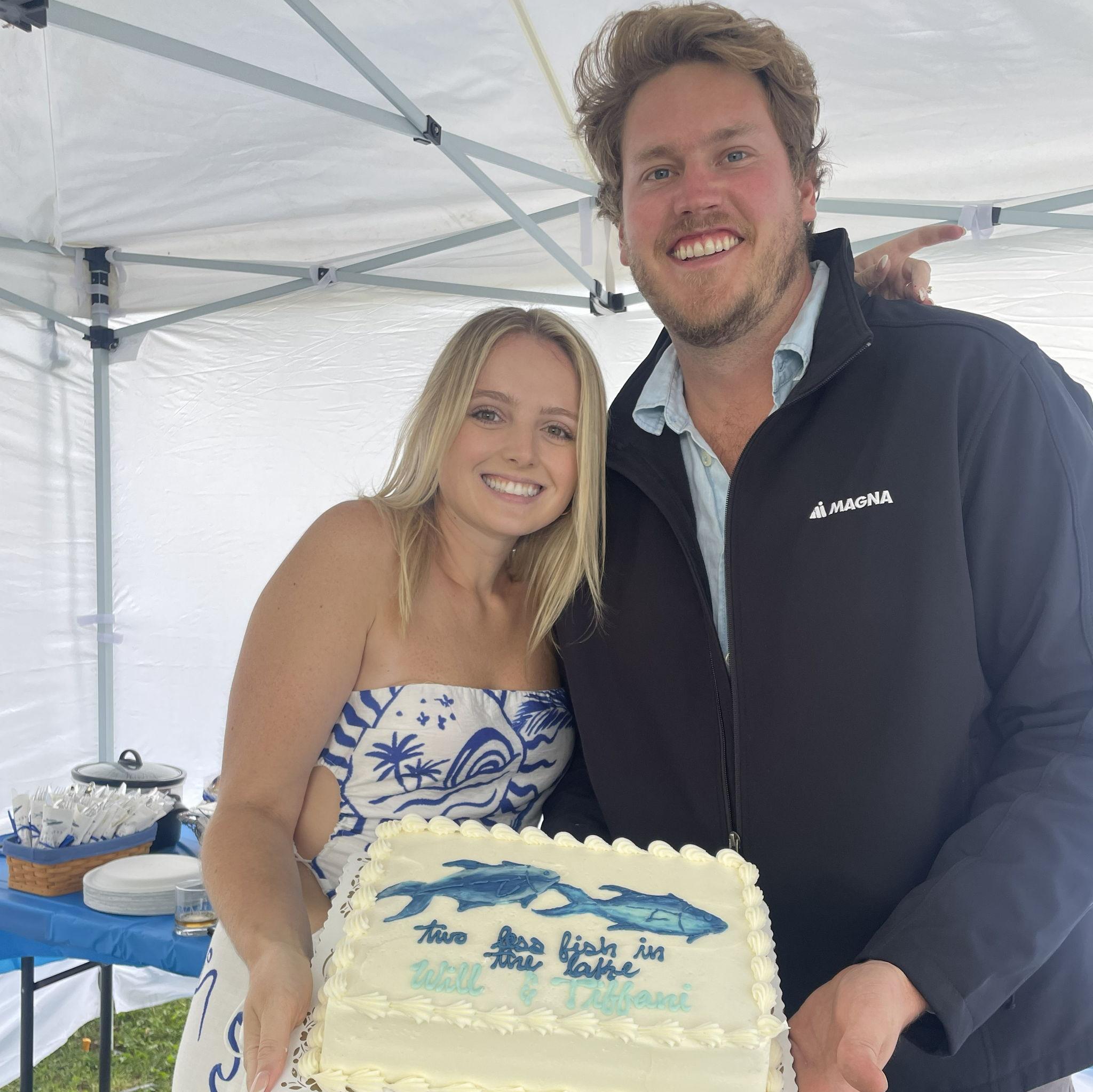 Two less fish in the lake...Our engagement party!