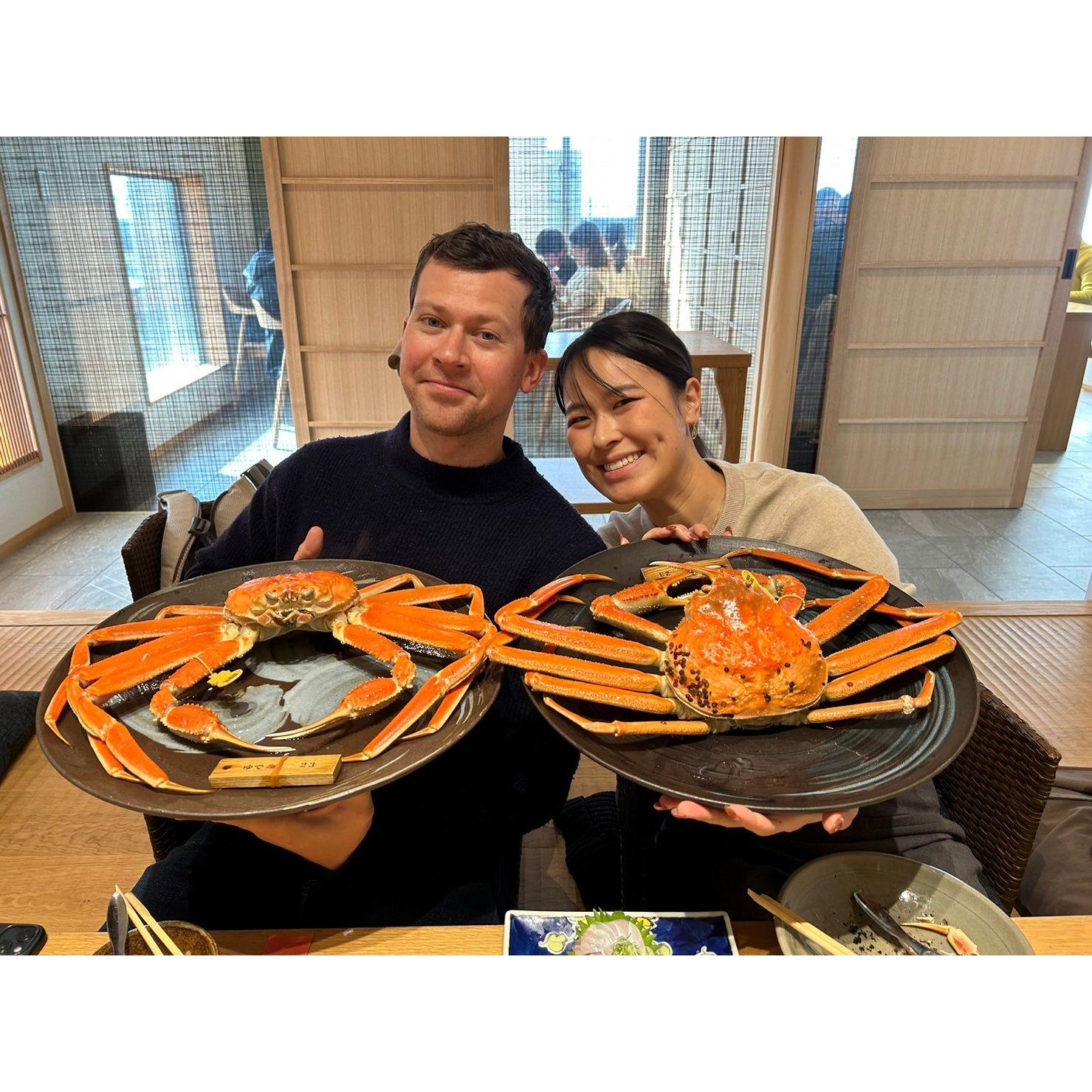 Echizen crab in Fukui! "After discovering the price" face.